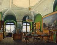 Hau Edward Petrovich Interiors of the Winter Palace. The Large Study of Emperor Nicholas I - Hermitage